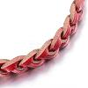 Adjustable Braided Leather Cord Bracelets BJEW-P099-21E-2