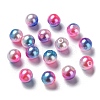 Rainbow ABS Plastic Imitation Pearl Beads OACR-Q174-12mm-14-1