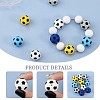 GOMAKERER 10Pcs 5 Colors Football Food Grade Eco-Friendly Silicone Beads SIL-GO0001-19-5