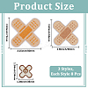 24Pcs 3 Styles Adhesive Bandage Shape Medical Theme Non-Woven Fabrics Computerized Embroidery Cloth Iron on/Sew on Patches PATC-CY0001-34-2