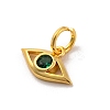 Brass Micro Pave Cubic Zirconia Charms KK-U033-21G-02-2