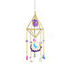 Golden Iron Wind Chime HJEW-K045-01G-02-1