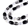 Electroplate Imitation Jade & Opaque & Transparent Glass Beads Strands EGLA-Q135-6x8MM-01H-4