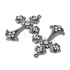 Alloy Rhinestone Cross Big Pendants ALRI-1475-B-NR-2