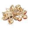 KC Gold Plated Alloy Enamel Strawberry Brooches JEWB-L017-01KCG-03-2