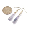 Dyed Natural Quartz Crystal Dangle Earrings EJEW-JE05487-3