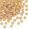 100Pcs Brass Rhinestone Beads KK-UN0005-13G-1