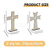 40Pcs 2 Styles Halloween Wood Sculpture Display Decorations AJEW-DC0003-29-2