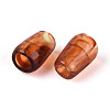 Two Tone Transparent Acrylic European Beads OACR-N157-04-2