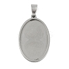 Non-Tarnish 201 Stainless Steel Pendant Cabochon Settings X-STAS-L279-012P-01-1