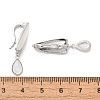 Teardrop Brass Fold Over Clasps KK-Z073-35P-01-3
