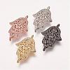 Brass Micro Pave Cubic Zirconia Links ZIRC-E113-08-1