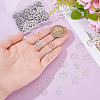 120Pcs Valentine's Day 304 Stainless Steel Linking Rings STAS-ME0002-23-3