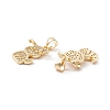 Brass Micro Pave Cubic Zirconia Pendants LS-KK-D067-06G-02-RS-2