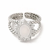 Tarnish Resistant 304 Stainless Steel Sun Open Cuff Ring Settings RJEW-B027-23P-2