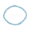 3mm Natural Apatite Beads Stretch Bracelet for Girl Women BJEW-JB07284-04-1