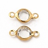 Ion Plating(IP) 304 Stainless Steel with Glass Connector Charms STAS-G305-08G-03-1