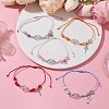 Natural Dyed White Jade Braided Bead Bracelets BJEW-JB09823-01-5