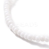 Handmade Daisy Flower Baking Paint & Dyed Glass Seed Beaded Stretch Bracelets BJEW-JB07668-01-5
