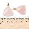 Natural Rose Quartz Pendants G-L614-D04-G04-3