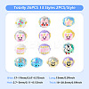 26Pcs 13 Styles Hand Painted Opaque Acrylic with Enamel Beads MACR-TA0001-93-4