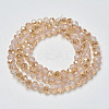 Electroplate Glass Beads Strands EGLA-A034-J8mm-K01-2