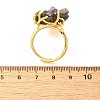 Nuggets Electroplate Natural Agate Cluster Finger Rings RJEW-K288-02G-4