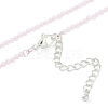 Natural Rose Quartz Beaded Necklaces NJEW-K114-A-A01-3