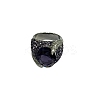 Oval Brass Micro Pave Cubic Zirconia Finger Rings for Women FS-WGFFB9D-02-1