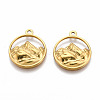 Ion Plating(IP) 201 Stainless Steel Pendants STAS-N098-141LG-3
