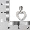 304 Stainless Steel Micro Pave Cubic Zirconia Pendants STAS-Z107-04P-01-3