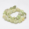Raw Rough Natural Prehnite Beads Strands G-F403-14-2