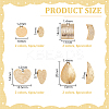 48Pcs 8 Styles Brass Pendants KK-GA0002-29-2