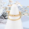 304 Stainless Steel Open Cuff Rings for Women RJEW-A056-01G-4