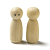 Unfinished Wooden Peg Dolls Display Decorations WOOD-E015-01G-1