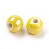 Glazed Porcelain Beads PORC-D001-10mm-16-4