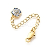 Brass Natural Lapis Lazuli Ends with Chain KK-K398-09G-1