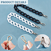 CHGCRAFT 2Pcs 2 Color Resin Curb Chains Bag Straps FIND-CA0005-05-6