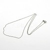 Non-Tarnish 304 Stainless Steel Cable Chain Necklaces NJEW-H433-1mm-03P-2