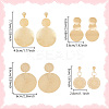 4 Pairs 4 Style Alloy Flat Round Dangle Stud Dangle Earrings for Women EJEW-AN0003-91-2
