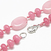 Natural Rhodochrosite Beaded Necklaces NJEW-S394-28-2