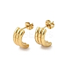 201 Stainless Steel Triple Stud Earrings EJEW-Z151-01G-4