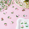 70Pcs 7 Colors Glass Pendants PALLOY-HY00107-4