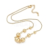 Brass Round Ball Bib Necklaces for Women NJEW-U015-03G-2
