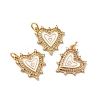 Rack Plating Brass Micro Pave Clear Cubic Zirconia Charms KK-D074-04G-02-2