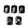 Natural Obsidian Pendants G-I391-03G-12-1