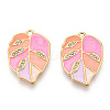 Real 18K Gold Plated 304 Stainless Steel Rhinestone Pendants STAS-A084-31G-04-1