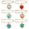 6Pcs Alloy Brooches JEWB-FH00051-1