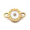 304 Stainless Steel Laser Cut Roman Numerals Flat Round Links Connector Charms STAS-Q348-23G-1