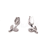 Alloy with Cubic Zirconia Rose Flower Nail Art Charms MRMJ-WH0079-14B-1